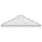 Ekena Millwork Peaked Cap 4 Spoke Architectural PVC Combination Pediment, 84"W x 27-7/8"H x 2-3/4"P (Pitch 6/12) PEDPC084X280PKC04 - alternate 4
